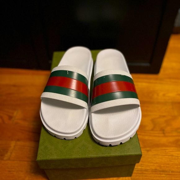 Gucci Other - White Gucci Slides